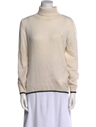 Pre-owned Msgm Wool Turtleneck Sweater In Neutral