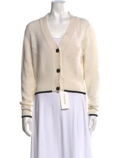 Pre-owned Msgm Wool V-neck Sweater In Neutral