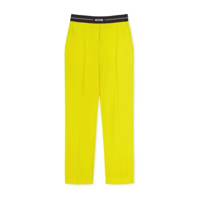 Msgm Wool Women's Pants In Green