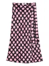 Msgm Wrap-effect Floral-print Midi Skirt In Multi