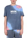 Msgm Gray Burro Studio Edition T-shirt In Multicolour