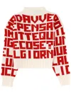 Msgm " X Caterina Frongia" Lettered Sweater In Red