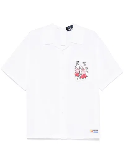 MSGM X LUKE EDWARD HALL SAILORS IN LOVE PATCH SHIRT