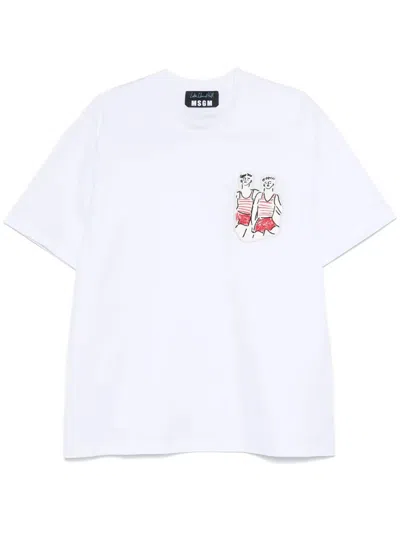 Msgm X Luke Edward Hall Sailors In Love Patch T-shirt