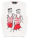 Msgm X Luke Edward Hall Sailors In Love Vest In Neutrals