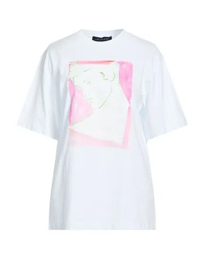 Msgm X Luke Edward Hall Woman T-shirt White Size S Cotton