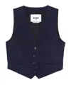 Msgm Slub-texture Waistcoat In Black