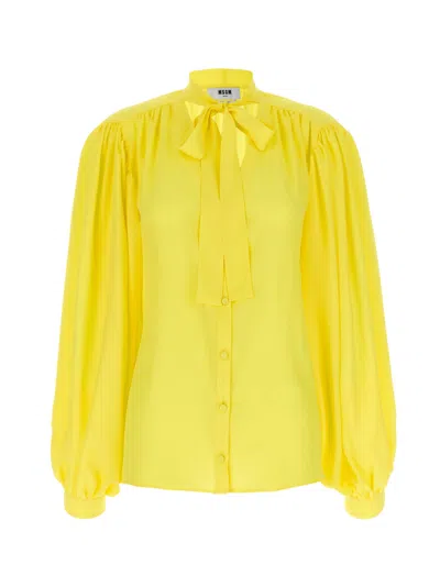 MSGM YELLOW BOW SHIRT