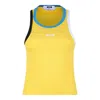 Msgm Contrast-trim Tank Top In Yellow
