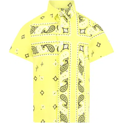 Msgm Kids' Yellow Shirt For Boy