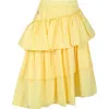 MSGM YELLOW SKIRT FOR GIRL WITH LOGO