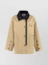 Msgm Padded Jacket With Zip And Snaps