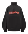 Msgm Balloon-sleeve Sweatshirt In Black