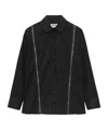 Msgm Zip-detail Long-sleeve Shirt In Black