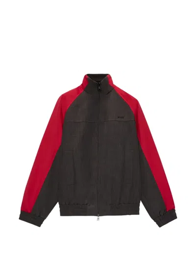 Msgm Zip-fastening Long-sleeve Jacket In Brown