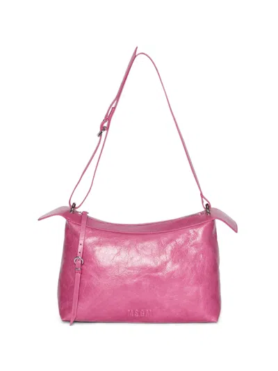 Msgm Zip-fastening Shoulder Bag In Pink