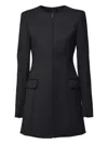 Msgm Zip-fastening Single-breasted Coat In Black