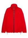 Msgm Zip-fatening Sweatshirt In Red
