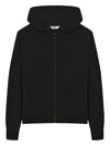 Msgm Zip Hooded Sweatshirt In Black