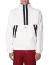 Msgm High-collar Oversized Sweatshirt With Graphic Design In White