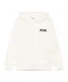 Msgm Zip Sweatshirt In White