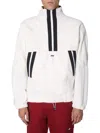 Msgm High-collar Oversized Sweatshirt With Graphic Design In White