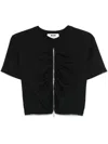 Msgm Zip T-shirt In Black