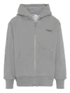 Msgm Zip-up Hoodie In Gray