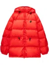 Msgm Zip-up Padded Coat In Red