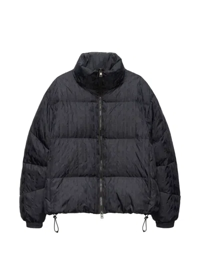 Msgm Zip-up Padded Jacket In Black