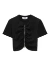 Msgm Zip-up Top In Black