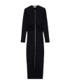 Msgm Zip-front Gathered Maxi Dress In Black