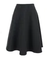 Msgm Zipper Skirt In Black
