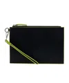 Msgm Zippered Clutch In Black