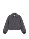 Msgm Zip-up Raglan-sleeve Jacket In Grey
