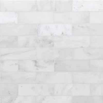 Msi Arabescato Carrara 4 In. X 12 In. Honed Marble Subway Floor And Wall Tile