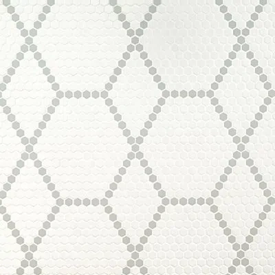 Msi Hive 12 In. X 12 In. Matte Porcelain Mosaic Floor And Wall Tile In White And Gray