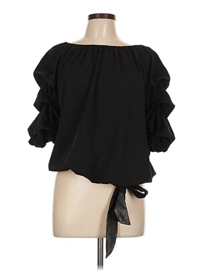 Pre-owned Msk 3/4 Sleeve Blouse In Black