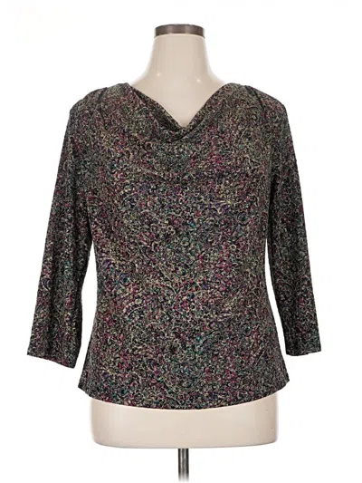 Pre-owned Msk 3/4 Sleeve Blouse In Black