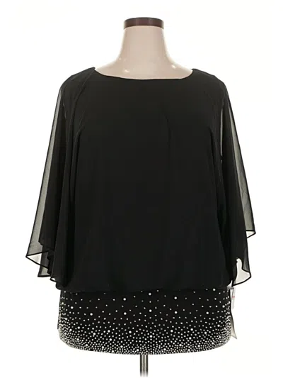 Pre-owned Msk 3/4 Sleeve Blouse In Black