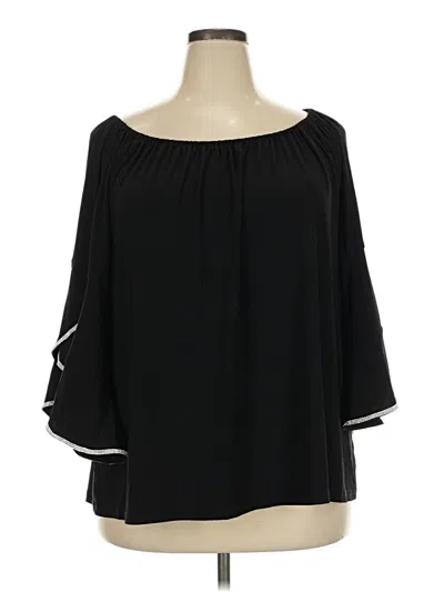 Pre-owned Msk 3/4 Sleeve Blouse In Black