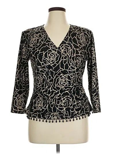 Pre-owned Msk 3/4 Sleeve Blouse In Black