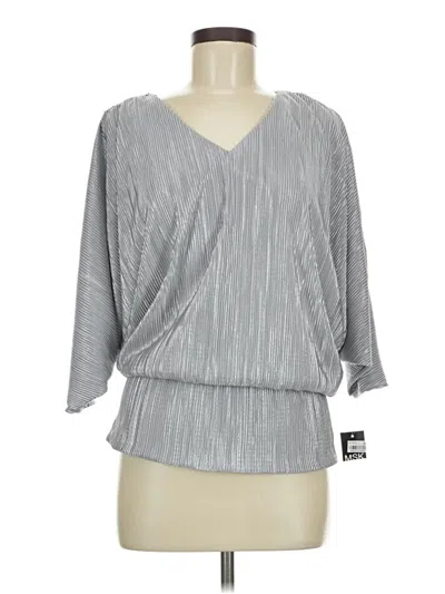 Msk 3/4 Sleeve Blouse In Gray