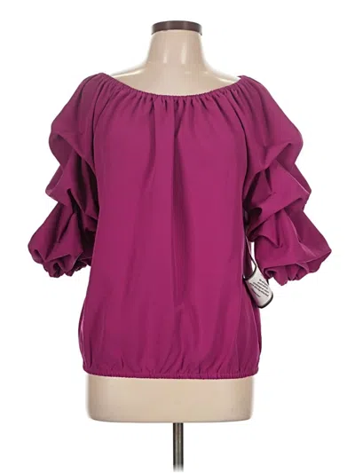 Msk 3/4 Sleeve Blouse In Purple