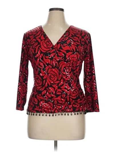 Pre-owned Msk 3/4 Sleeve Blouse In Red