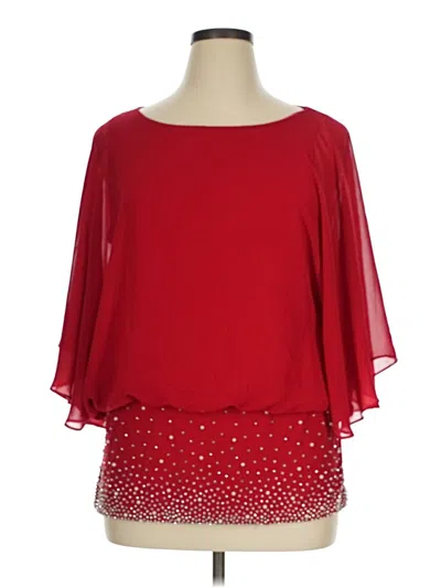Pre-owned Msk 3/4 Sleeve Blouse In Red