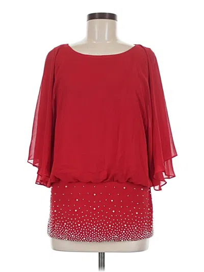 Pre-owned Msk 3/4 Sleeve Blouse In Red