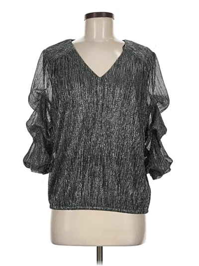Pre-owned Msk 3/4 Sleeve Blouse In Silver
