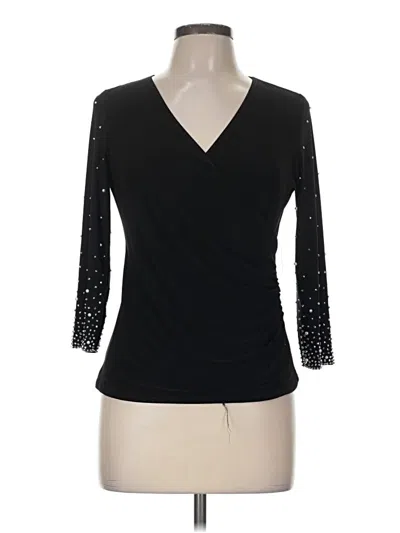 Pre-owned Msk 3/4 Sleeve Top Black V-neck Tops
