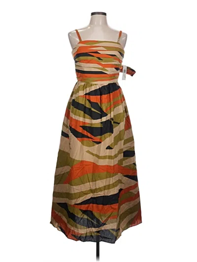 Msk Casual Dress In Brown